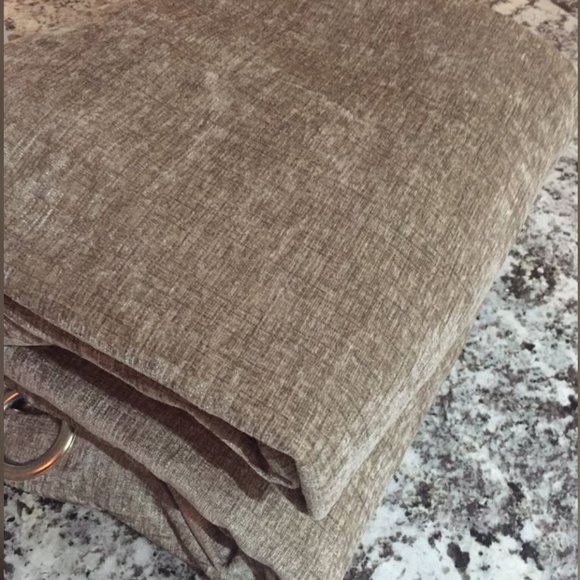 Brown Sugar Urban Barn Clooney Curtains 2 Panels '96 - Picture 3 of 4